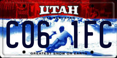 UT license plate C061FC