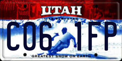 UT license plate C061FP