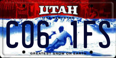 UT license plate C061FS
