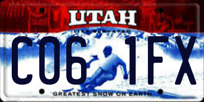 UT license plate C061FX