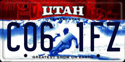 UT license plate C061FZ