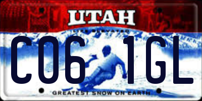 UT license plate C061GL