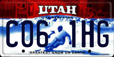 UT license plate C061HG