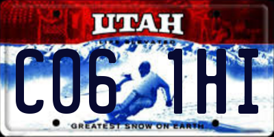 UT license plate C061HI