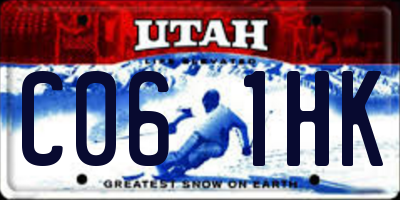 UT license plate C061HK