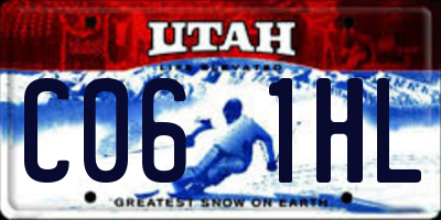 UT license plate C061HL