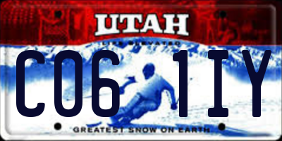 UT license plate C061IY