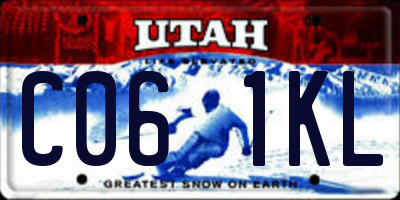 UT license plate C061KL