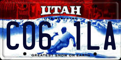 UT license plate C061LA