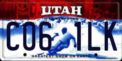 UT license plate C061LK