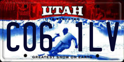 UT license plate C061LV