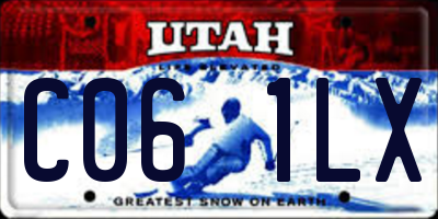 UT license plate C061LX