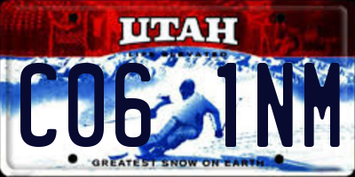 UT license plate C061NM
