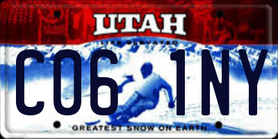 UT license plate C061NY
