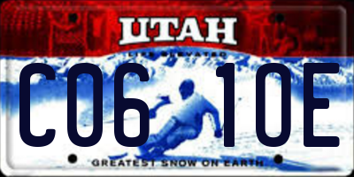 UT license plate C061OE