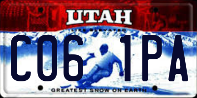 UT license plate C061PA