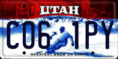 UT license plate C061PY