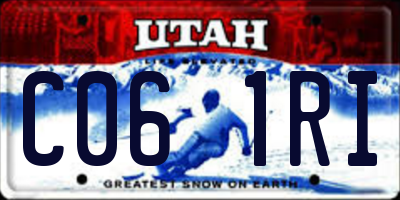 UT license plate C061RI