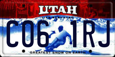 UT license plate C061RJ