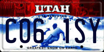 UT license plate C061SY