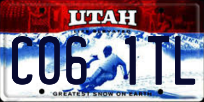 UT license plate C061TL