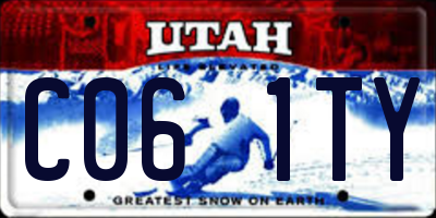 UT license plate C061TY