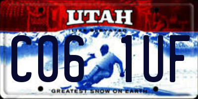 UT license plate C061UF