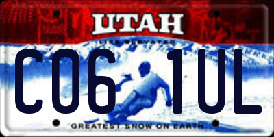 UT license plate C061UL