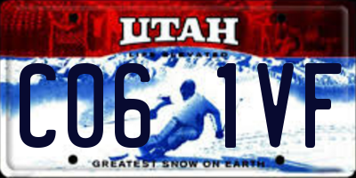 UT license plate C061VF