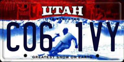 UT license plate C061VY