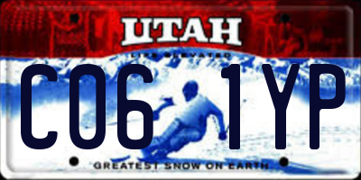 UT license plate C061YP