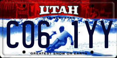 UT license plate C061YY