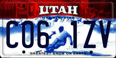 UT license plate C061ZV