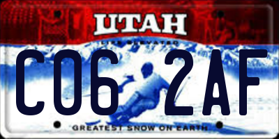 UT license plate C062AF