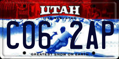 UT license plate C062AP