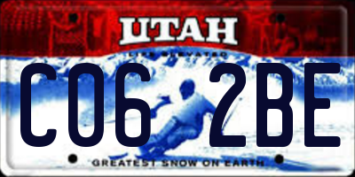 UT license plate C062BE
