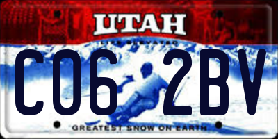 UT license plate C062BV