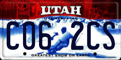 UT license plate C062CS