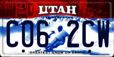 UT license plate C062CW