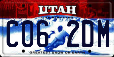 UT license plate C062DM