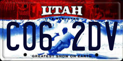 UT license plate C062DV
