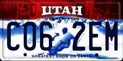 UT license plate C062EM