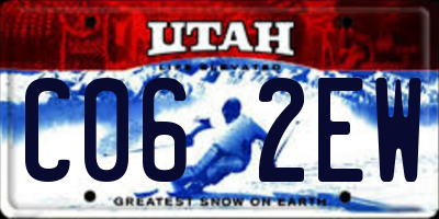 UT license plate C062EW