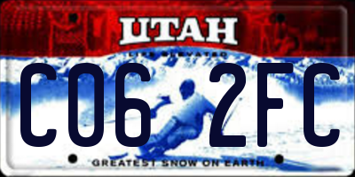 UT license plate C062FC