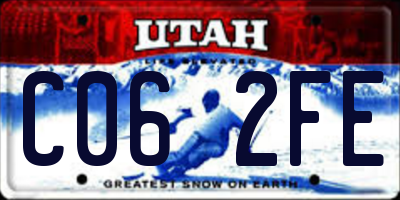 UT license plate C062FE