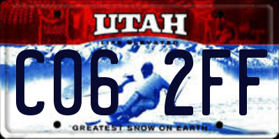 UT license plate C062FF