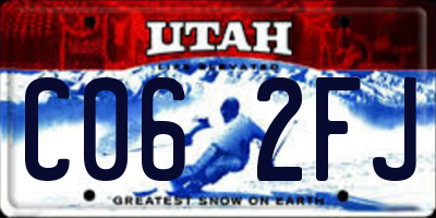 UT license plate C062FJ
