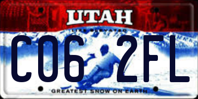 UT license plate C062FL