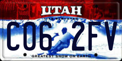 UT license plate C062FV