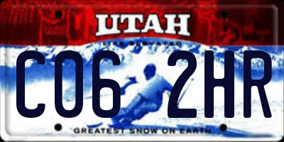 UT license plate C062HR